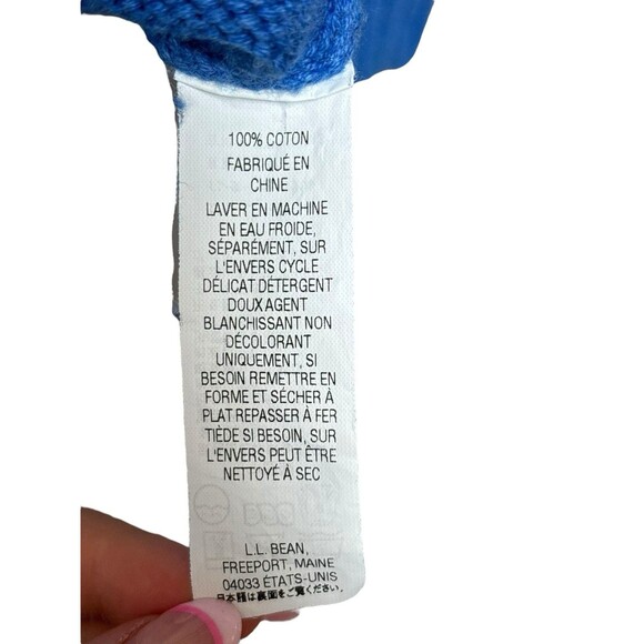 L.L. Bean Men’s XL Blue Cotton Quarter Zip Sweater Knit Pullover Classic Casual - Picture 7 of 11